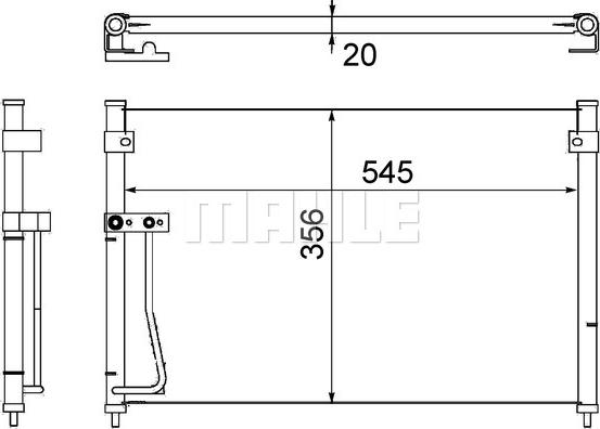 MAHLE AC 257 000S - Конденсатор, кондиціонер autocars.com.ua