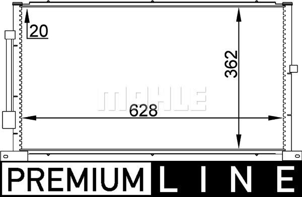 MAHLE AC 258 000P - Конденсатор, кондиціонер autocars.com.ua