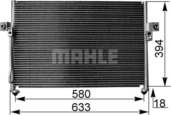 MAHLE AC 262 000S - Конденсатор, кондиціонер autocars.com.ua
