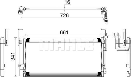 MAHLE AC 263 000S - Конденсатор, кондиціонер autocars.com.ua