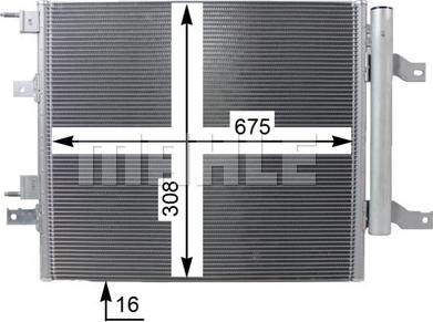 MAHLE AC 268 000P - Конденсатор кондиционера avtokuzovplus.com.ua