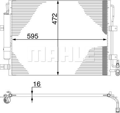 MAHLE AC 273 000S - Конденсатор, кондиціонер autocars.com.ua