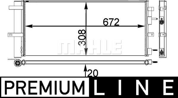 MAHLE AC 28 000P - Конденсатор кондиционера avtokuzovplus.com.ua