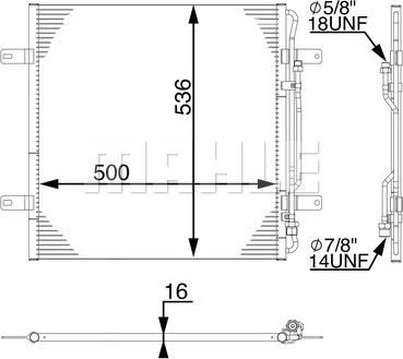 MAHLE AC 284 000S - Конденсатор, кондиціонер autocars.com.ua