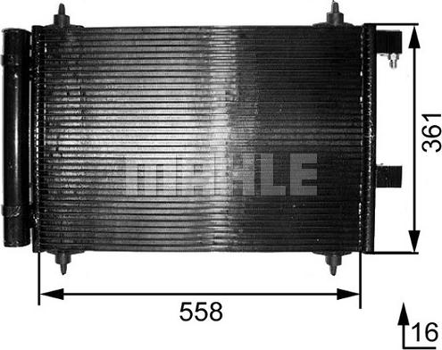 MAHLE AC 291 000S - Конденсатор, кондиціонер autocars.com.ua