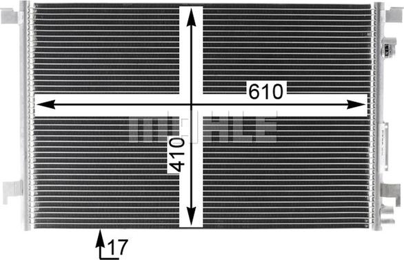 MAHLE AC 294 000P - Конденсатор, кондиціонер autocars.com.ua