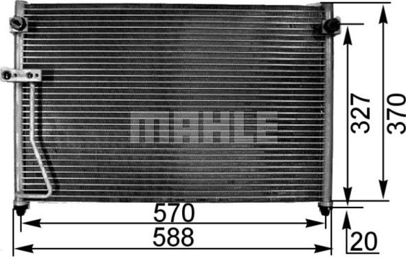 MAHLE AC 301 000S - Конденсатор, кондиціонер autocars.com.ua