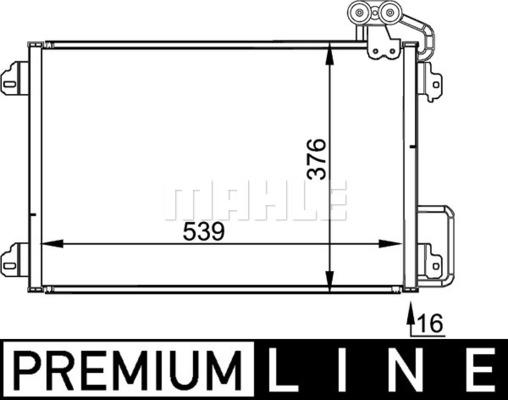 MAHLE AC 304 000P - Конденсатор, кондиціонер autocars.com.ua