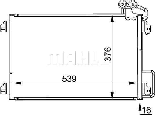 MAHLE AC 304 000P - Конденсатор, кондиціонер autocars.com.ua