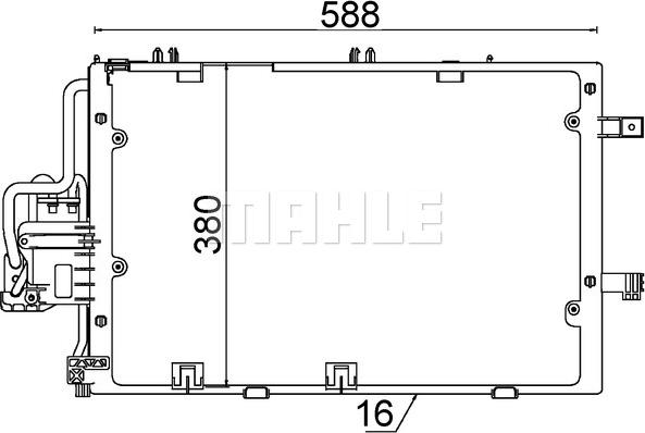 MAHLE AC 308 000S - Конденсатор, кондиціонер autocars.com.ua