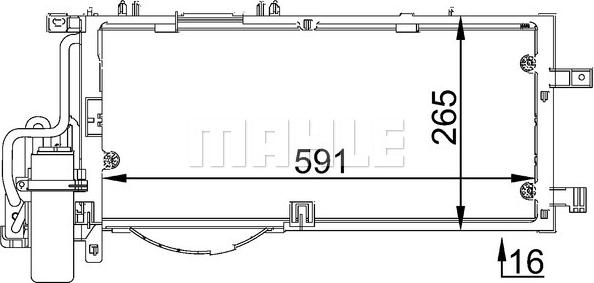 MAHLE AC 309 001S - Конденсатор, кондиціонер autocars.com.ua