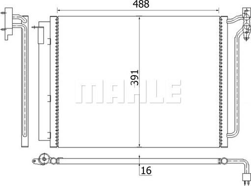 MAHLE AC 311 001S - Конденсатор, кондиціонер autocars.com.ua