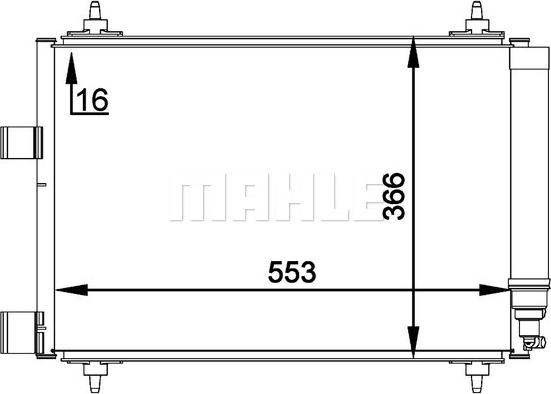 MAHLE AC 314 000P - Конденсатор, кондиціонер autocars.com.ua