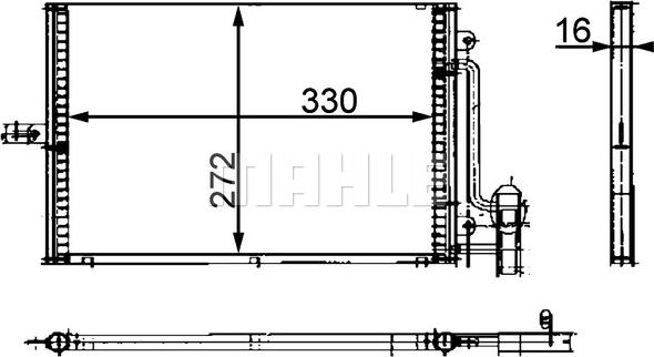 MAHLE AC 317 000P - Конденсатор, кондиціонер autocars.com.ua