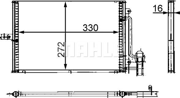 MAHLE AC 317 000S - Конденсатор, кондиціонер autocars.com.ua