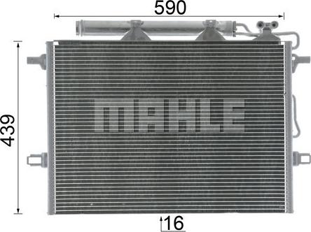 MAHLE AC 318 000P - Конденсатор, кондиціонер autocars.com.ua