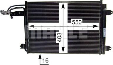 MAHLE AC 324 000P - Конденсатор кондиционера autodnr.net