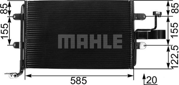 MAHLE AC 326 000S - Конденсатор, кондиціонер autocars.com.ua