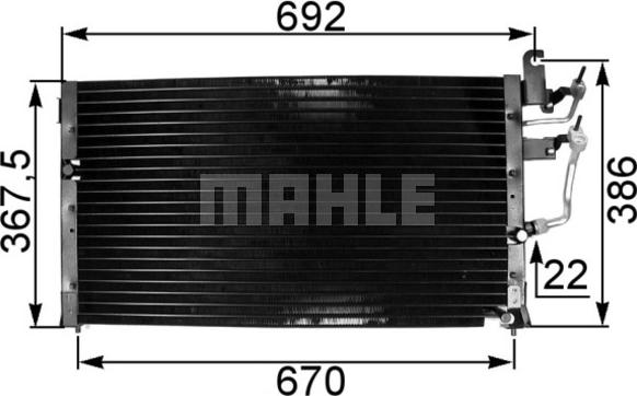 MAHLE AC 329 000S - Конденсатор, кондиціонер autocars.com.ua
