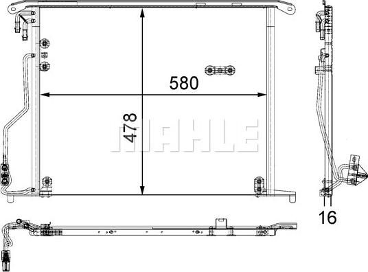 MAHLE AC 334 000S - Конденсатор кондиционера autodnr.net