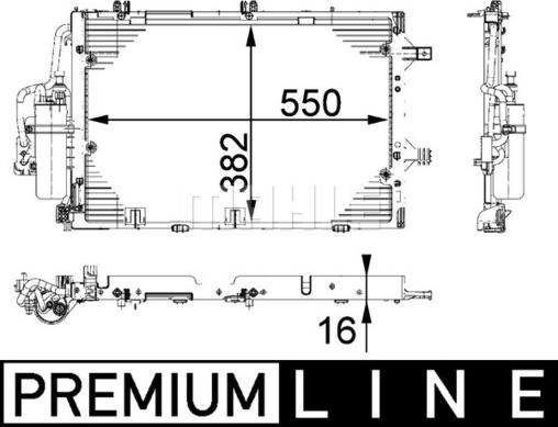 MAHLE AC 335 000P - Конденсатор, кондиціонер autocars.com.ua