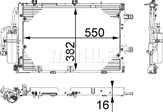 MAHLE AC 335 000P - Конденсатор, кондиціонер autocars.com.ua