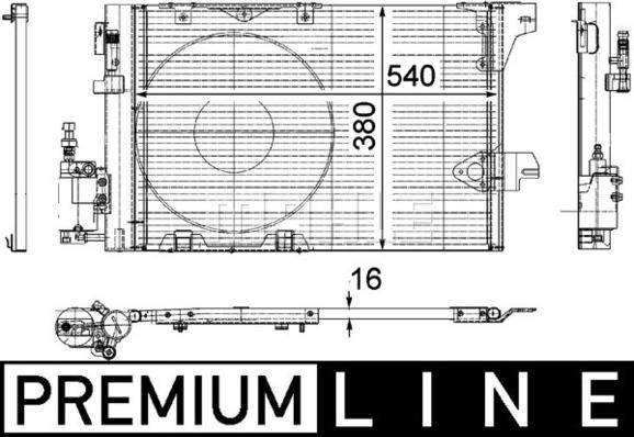 MAHLE AC 339 000P - Конденсатор кондиционера avtokuzovplus.com.ua