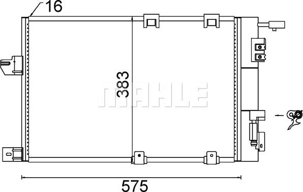 MAHLE AC 339 000S - Конденсатор кондиционера avtokuzovplus.com.ua