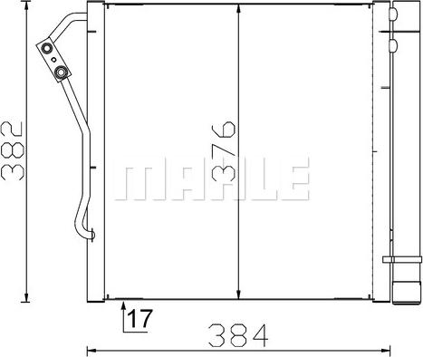 MAHLE AC 340 000S - Конденсатор, кондиціонер autocars.com.ua