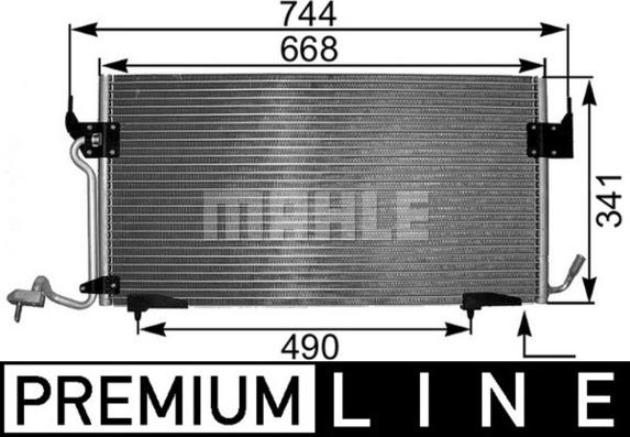 MAHLE AC 341 000P - Конденсатор, кондиціонер autocars.com.ua