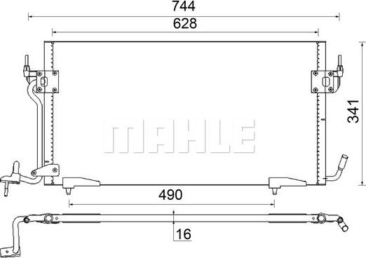 MAHLE AC 341 000S - Конденсатор, кондиціонер autocars.com.ua