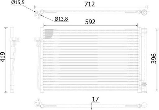 MAHLE AC 344 000S - Конденсатор, кондиціонер autocars.com.ua
