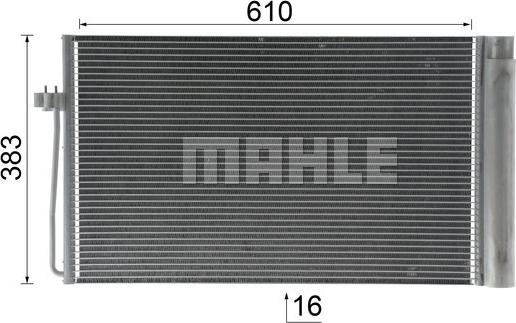 MAHLE AC 345 000P - Конденсатор кондиционера avtokuzovplus.com.ua