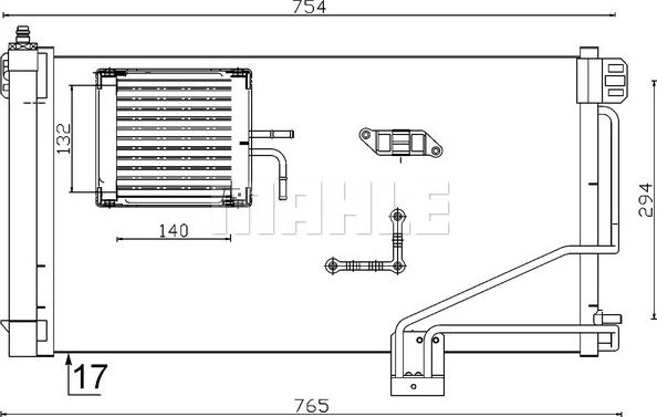 MAHLE AC 346 000S - Конденсатор, кондиціонер autocars.com.ua