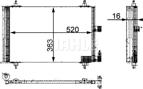 MAHLE AC 350 000P - Конденсатор, кондиціонер autocars.com.ua