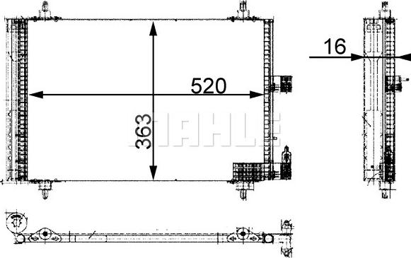 MAHLE AC 350 000S - Конденсатор, кондиціонер autocars.com.ua