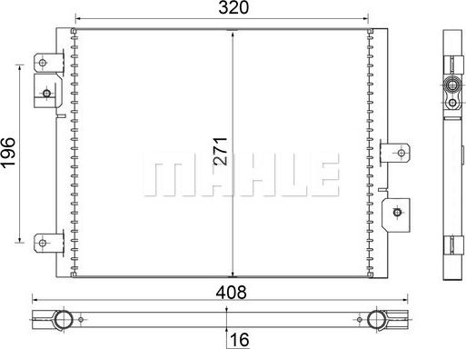 MAHLE AC 354 000S - Конденсатор, кондиціонер autocars.com.ua