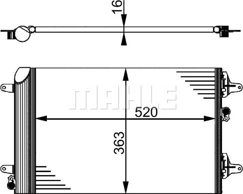 MAHLE AC 358 000S - Конденсатор, кондиціонер autocars.com.ua