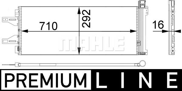 MAHLE AC 368 000P - Конденсатор, кондиціонер autocars.com.ua