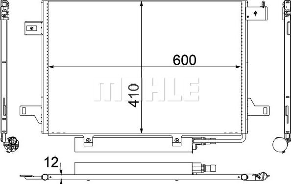 MAHLE AC 369 000P - Конденсатор, кондиціонер autocars.com.ua