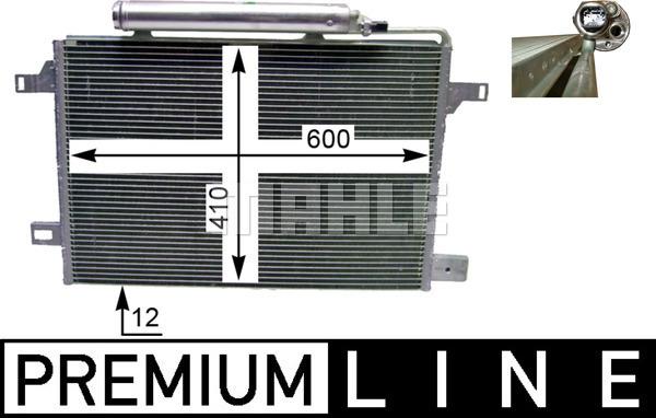 MAHLE AC 369 000P - Конденсатор, кондиціонер autocars.com.ua