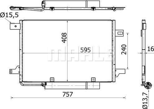 MAHLE AC 369 000S - Конденсатор, кондиціонер autocars.com.ua