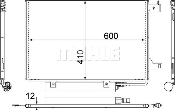 MAHLE AC 370 000P - Конденсатор кондиционера avtokuzovplus.com.ua