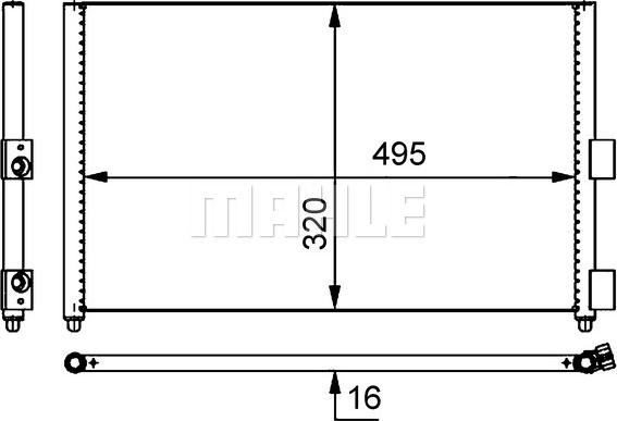 MAHLE AC 371 000S - Конденсатор, кондиціонер autocars.com.ua