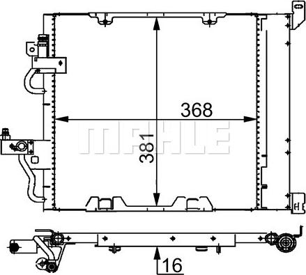 MAHLE AC 376 000S - Конденсатор, кондиціонер autocars.com.ua