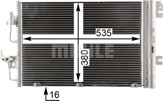 MAHLE AC 377 000P - Радiатор кондицiонера autocars.com.ua