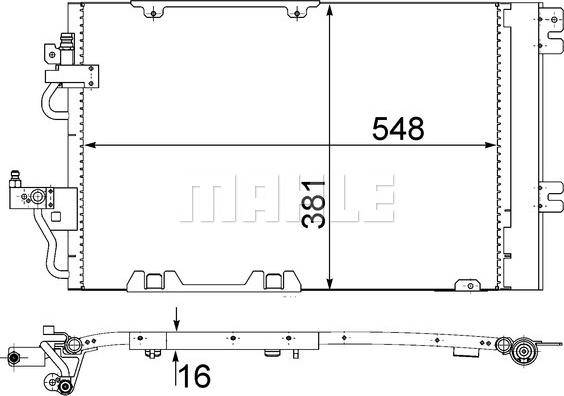 MAHLE AC 378 000S - Конденсатор кондиционера avtokuzovplus.com.ua