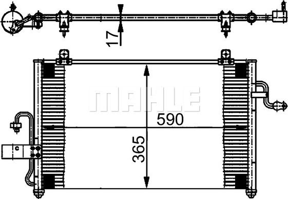 MAHLE AC 381 000S - Конденсатор, кондиціонер autocars.com.ua