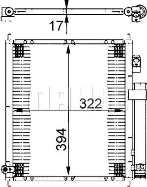 MAHLE AC 387 000S - Конденсатор, кондиціонер autocars.com.ua