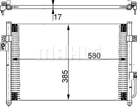 MAHLE AC 388 000S - Конденсатор, кондиціонер autocars.com.ua